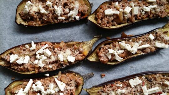 Баклажани запечені з фаршем