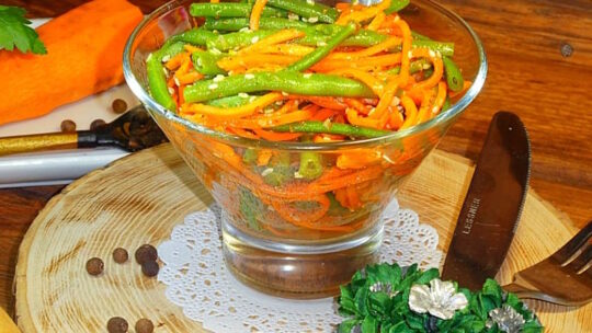 Стручкова квасоля по-корейськи зі стерилізацією