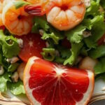Салат із руколою, креветками та грейпфрутом