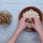 Китайські “перлинні” кульки з фаршу та рису