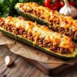 Фаршировані кабачки з м'ясом і сиром