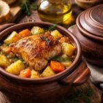 Овочі з куркою в горщиках